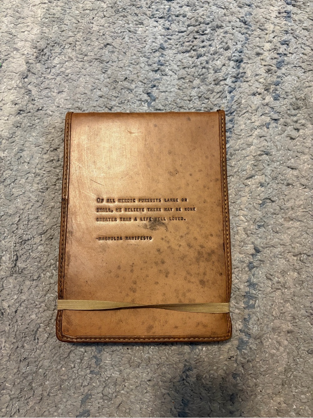 Magnolia Home Manifesto Leather Notebook Travel Journal Sketchbook Rustic Patina